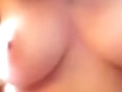 She begs him to cum on her pussy