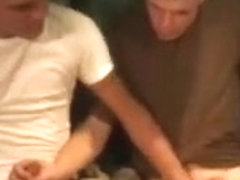 Hot group cock exhibition in a train