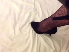 Heels, tights and gloves