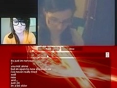 Having hot cybersex with a girl