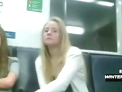 2 Girls like to see the Cock Flash in Subway