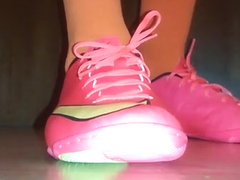 Spit action and cume with my cleats and soccer socks