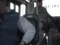 Shemale fucked on public transport