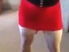 Big tits smoking crossdresser