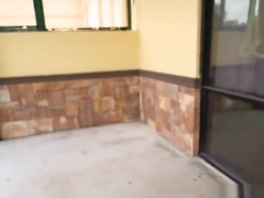 Natural Ebony Bangs Big Dick Outdoor