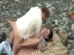 Amateur sex on beach