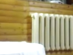 Russian pregnant prostitute in sauna