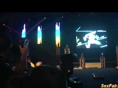 scandal show on public sexfair stage