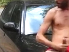 Str8 guy road side jerk off