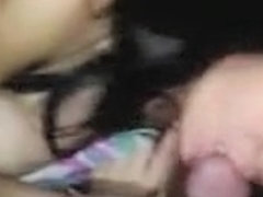 Slutty teenage stunner gives blowjob in POV style