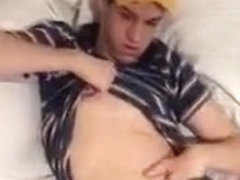 Cute guy jerks off solo