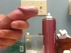 jerk in the bathroom and cumshot