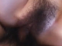 Sakura Anna gets a big dong in her hairy cunt