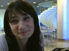 Genesis in after getting picked up, a hot girl gives head