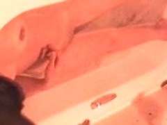 Wife caught playing in the bath