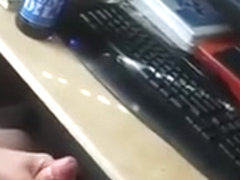 BF jerking off to bareback porn