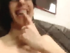 Webcam - Beautiful brunette strips, teases, opens pussy, and chats w/member