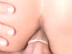 Transsexual acquires hard fuck into her butt gap