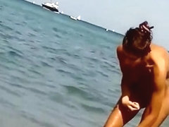 Spy beach mature with puffy nipples on cute wet college girl