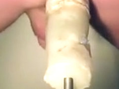 close up dildo inserting