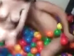 College Girls Getting Naked In Dorm Room Full Of Balls