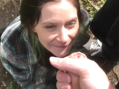 sucking cocks outdoors in the woods - Part One