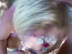 Blowjob on a Paradise Island With Cum Swim In The Ocean