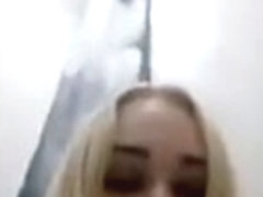 horny blonde girl alone at home boyfriend out