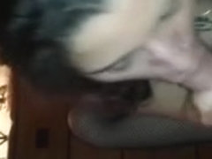 Sucking a throbbing cock like crazy