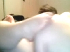 Excited big beautiful woman cums hard from blow job sex