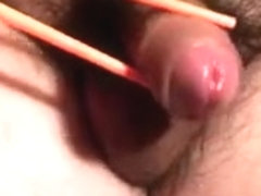 MUST SEE!Chinese fat boy jerk off with chopsticks!