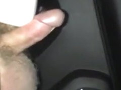 Squirting nut with hitachi in back seat