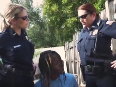 Cops Maggie And Joslyn Riding Black Dong Outdoors