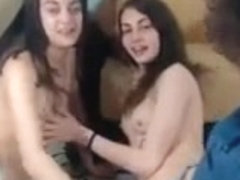 Double bj and threesome fucking