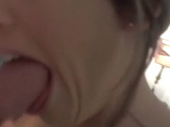 Jolene plays with her toys then swallows a cock