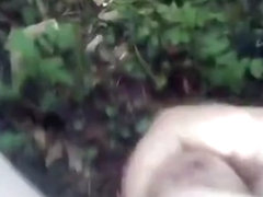 WANK AND CUM in WOODS (ROAD NAKED)